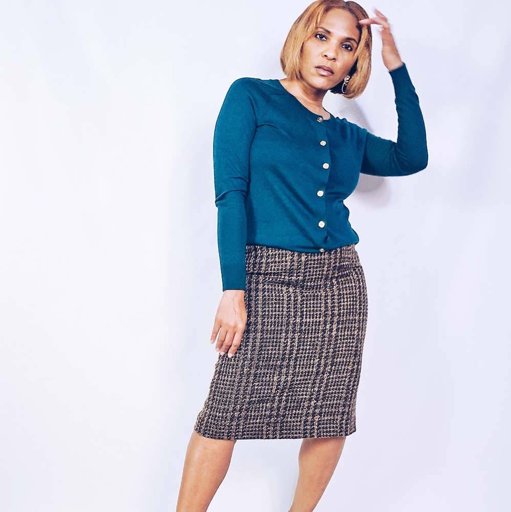 Tweed Pencil Skirt
